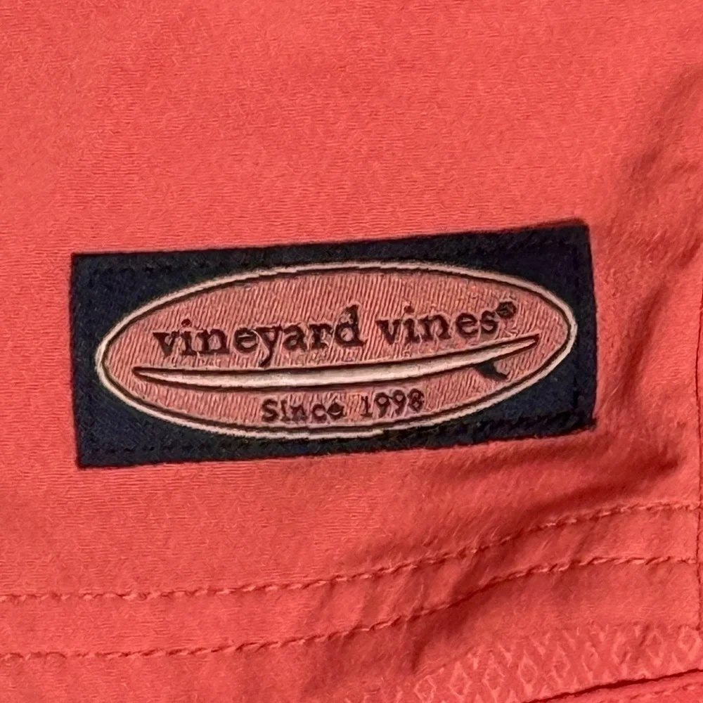 Vineyard Vines Men's Coral & Stripe Bathing Suit Board Shorts Sz 30